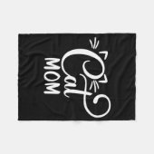 Couverture Polaire Chat Maman Bon Amoureux des chats (Devant (Horizontal))