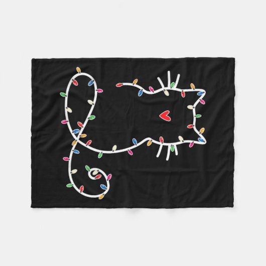 Couverture Polaire Chat mignon Noël Light Amoureux des chats Maman Pa (Devant (Horizontal))