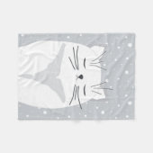 Couverture Polaire Chat mignon, symbole de 2023. (Devant (Horizontal))