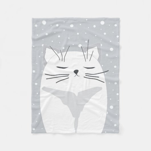 Couverture Polaire Chat mignon, symbole de 2023. (Devant)