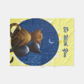Couverture Polaire Chat Moon Loon Soyez Avec Vous (Devant (Horizontal))