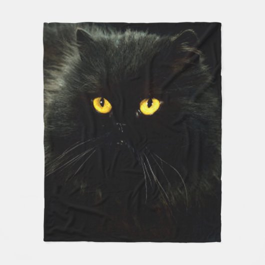Couverture Polaire Chat noir (Devant)
