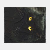 Couverture Polaire Chat noir (Devant (Horizontal))