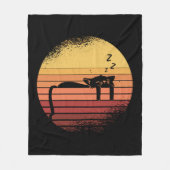 Couverture Polaire Chat noir (Devant)