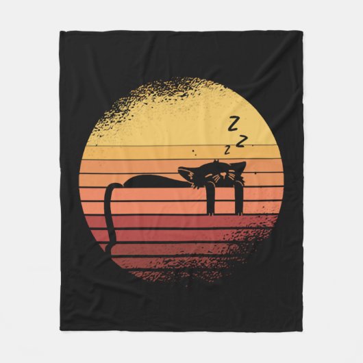 Couverture Polaire Chat noir (Devant)