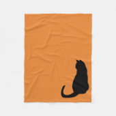 Couverture Polaire Chat noir (Devant)