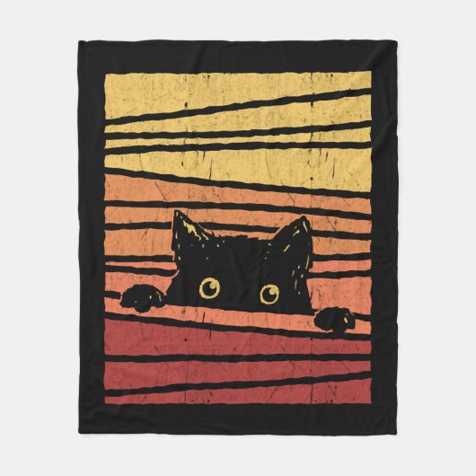 Couverture Polaire Chat noir (Devant)
