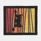 Couverture Polaire Chat noir (Devant (Horizontal))