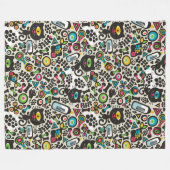 Couverture Polaire Chat noir à un oeil (Devant (Horizontal))