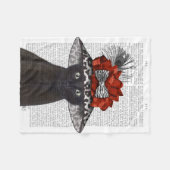 Couverture Polaire Chat noir avec Casquette fabuleux (Devant (Horizontal))