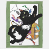 Couverture Polaire Chat noir de l'artiste (Devant)