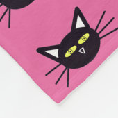Couverture Polaire Chat noir d'Halloween (Coin)