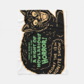 Couverture Polaire Chat noir d'Halloween Vintage (Devant)