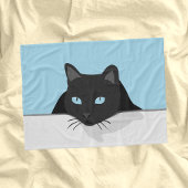 Couverture polaire chat noir fantaisiste