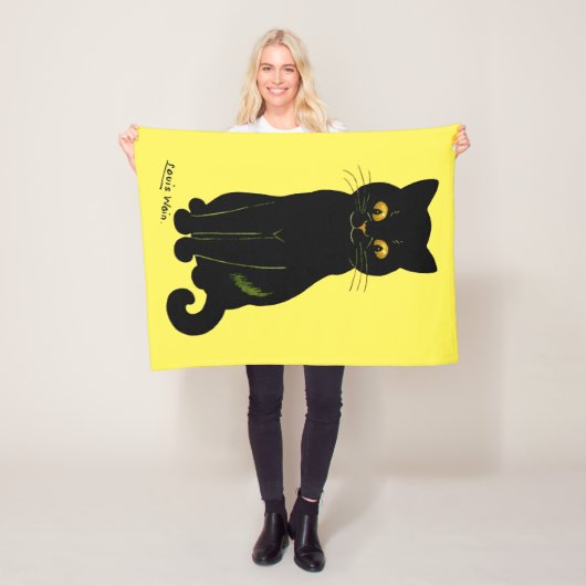 Couverture Polaire Chat noir, Louis Wain (En situation)