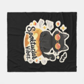 Couverture Polaire Chat noir mignon Halloween Citrouille T-shirt surd (Devant (Horizontal))