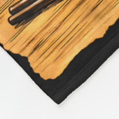 Couverture Polaire Chat noir mignon mangeant des sushis nourriture ja (Coin)