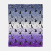Couverture Polaire Chat noir Pride Bouton Lesbienne - Mystical Witchy (Devant)
