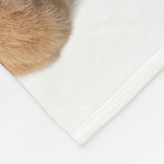 Couverture Polaire Chat Orange Posé En Bas (Coin)