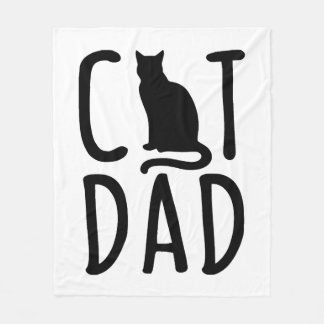 Couverture Polaire chat papa chat noir chat mignon amour mon ami anim