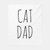 Couverture Polaire "Chat Papa" Simple Farmhouse moderne (Devant)