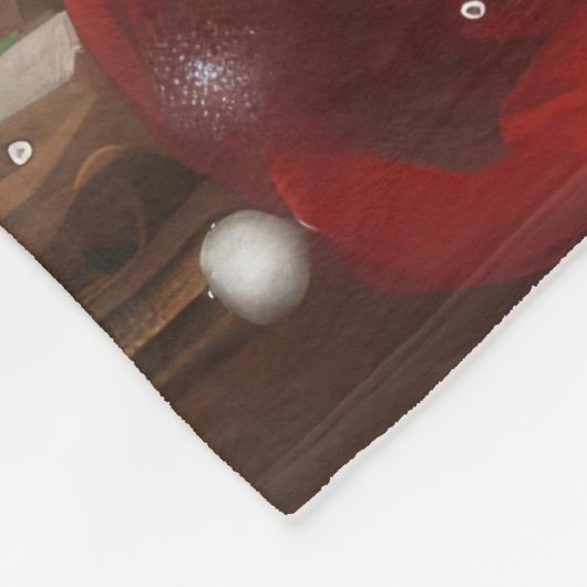 Couverture Polaire Chat perse en Noël de neige (Coin)