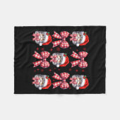 Couverture Polaire Chat Perse mignon Rouge Plaid Coquette Bow Noël (Devant (Horizontal))