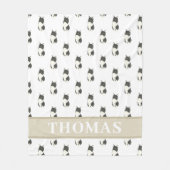 Couverture Polaire Chat Ragamuffin Tuxedo Poil Mi-Long Domestique (Devant)