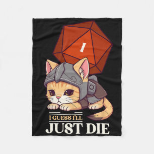 Couverture Polaire Chat Rpg Je suppose que je vais mourir Chat D20 Éc