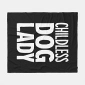 Couverture Polaire Chat sans enfant, dame drôle Vote 2024 (Devant (Horizontal))