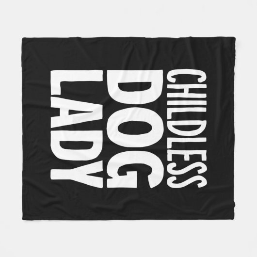 Couverture Polaire Chat sans enfant, dame drôle Vote 2024 (Devant (Horizontal))