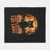 Couverture Polaire Chat sans enfant Lady Halloween élection sorcière (Devant (Horizontal))