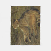 Couverture Polaire Chat sauvage (par Rosa Bonheur) (Devant)