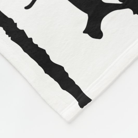 Couverture Polaire Chat Silhouette rayures Abstrait main tiré Motif (Coin)