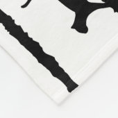 Couverture Polaire Chat Silhouette rayures Abstrait main tiré Motif (Coin)