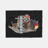Couverture Polaire Chat Silly Avec Mème Lollipop (Devant (Horizontal))