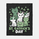 Couverture Polaire Chat St Patrick's Day Drôle Catrick's Day (Devant)
