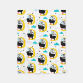 Couverture Polaire Chat sur la lune (Devant)