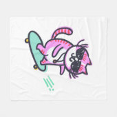 COUVERTURE POLAIRE CHAT SUR UN SKATEBOURG (Devant (Horizontal))