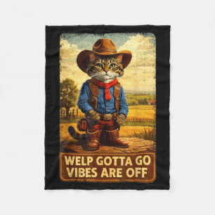 Couverture Polaire Chat tabby mignon blague faut que je parte dire sa
