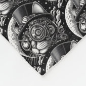 Couverture Polaire Chat victorien Steampunk (Coin)