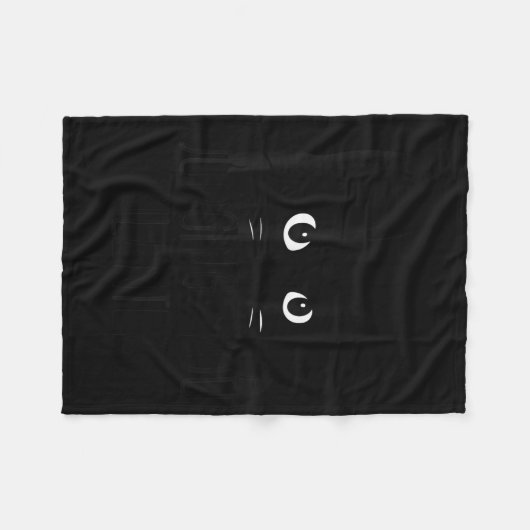 Couverture Polaire Chat Vous Jugeant Silencieux, Drôle Chat Noir Mama (Devant (Horizontal))