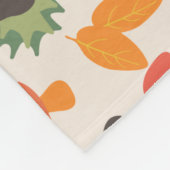 Couverture Polaire châtaignes et champignons feuille - (Coin)