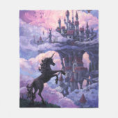 Couverture Polaire Château de licorne joli (Devant)