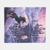Couverture Polaire Château de licorne joli (Devant (Horizontal))