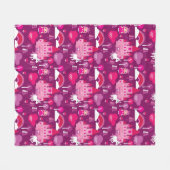 Couverture Polaire château de princesse et arc-en-ciel de licorne (Devant (Horizontal))