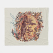 Couverture Polaire CHÂTEAU HOGWARTS™ Graphique floral (Devant (Horizontal))