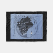 Couverture Polaire "Château médiéval en bleu" (Devant (Horizontal))