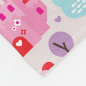 Couverture Polaire château princesse enfant et licorne (Coin)