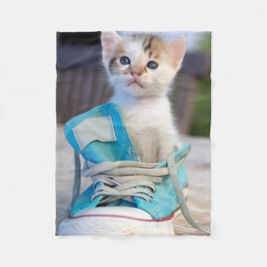 Couverture Polaire Chaton dans une chaussure (Devant)